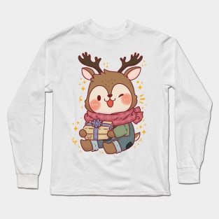 Cute Deer Present Long Sleeve T-Shirt